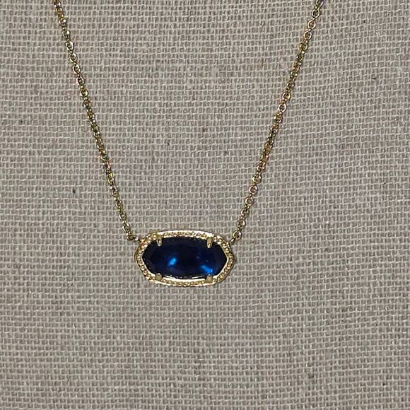 Kendra Scott Elisa Gold Pendant Necklace in Cobalt‎ Cat's Eye? - Picture 5 of 7